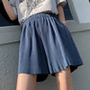 Solid Color Pleated Shorts
