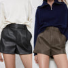 Vintage PU Leather Shorts