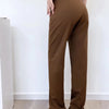 Tailored Front Seam Suit Trousers With Stepped Hem