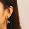 Exquisite Star Pearl Drop Dangle Earrings