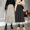 Vintage Floral Print A-line Pleated Long Skirt